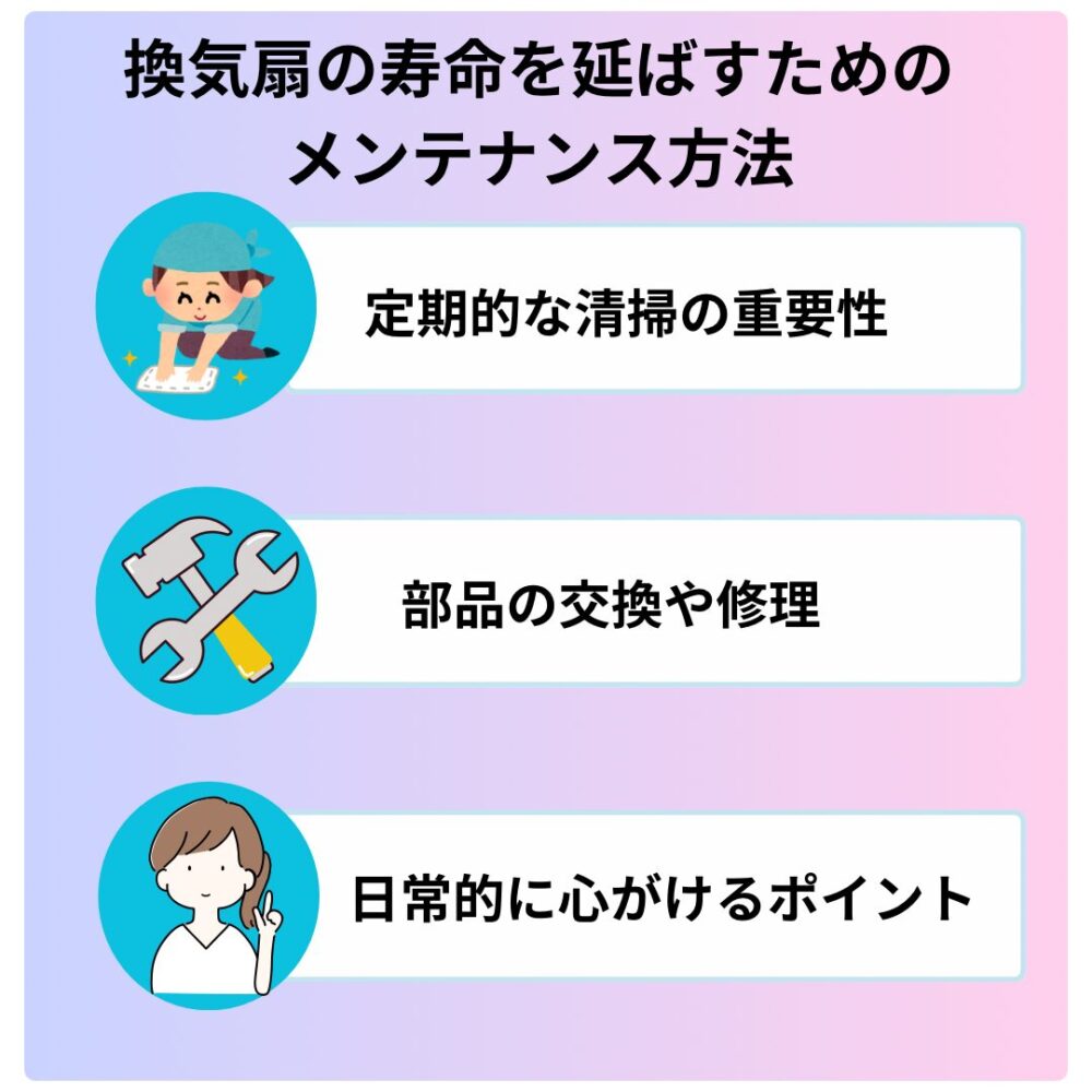 換気扇の寿命を延ばすためのメンテナンス方法