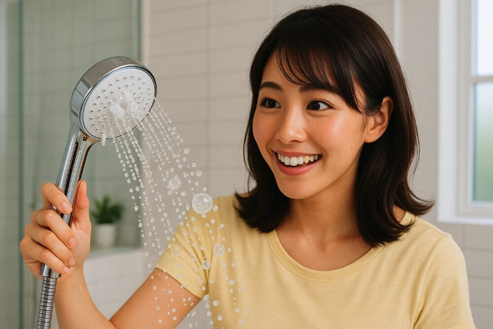 空気混合シャワーで洗浄力を落とさず節水する仕組み