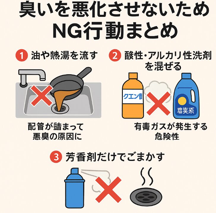 臭いを悪化させないために避けるべきNG行動