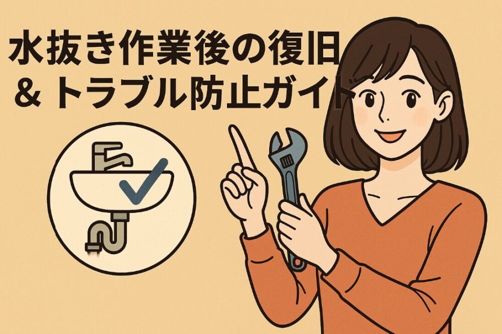 水抜き作業後の復旧&トラブル防止ガイド