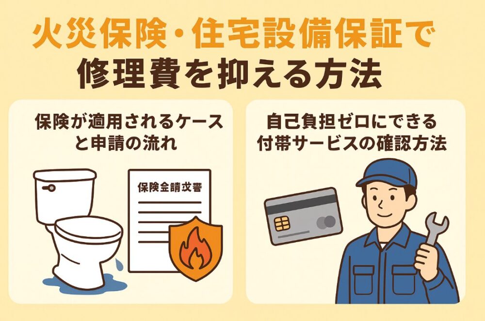 火災保険・住宅設備保証で修理費を抑える方法
