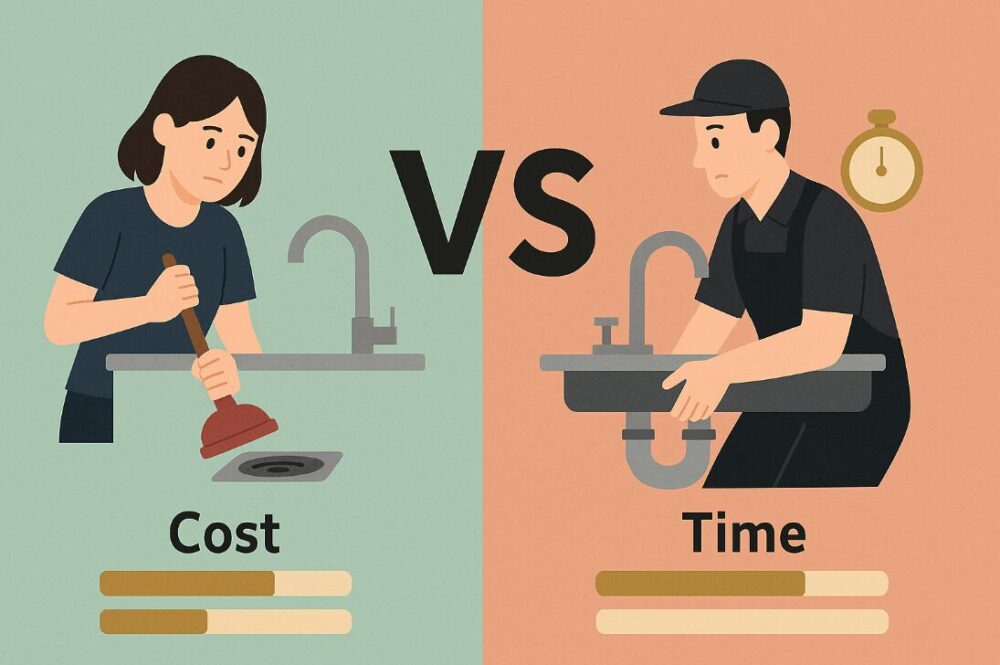 費用と時間の比較表|自分で対処 vs 業者依頼