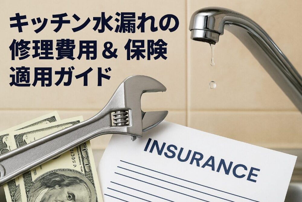 キッチン水漏れの修理費用 & 保険適用ガイド