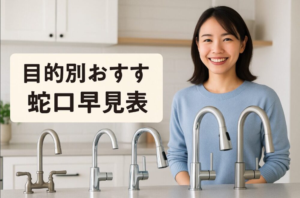 目的別おすすめ蛇口早見表