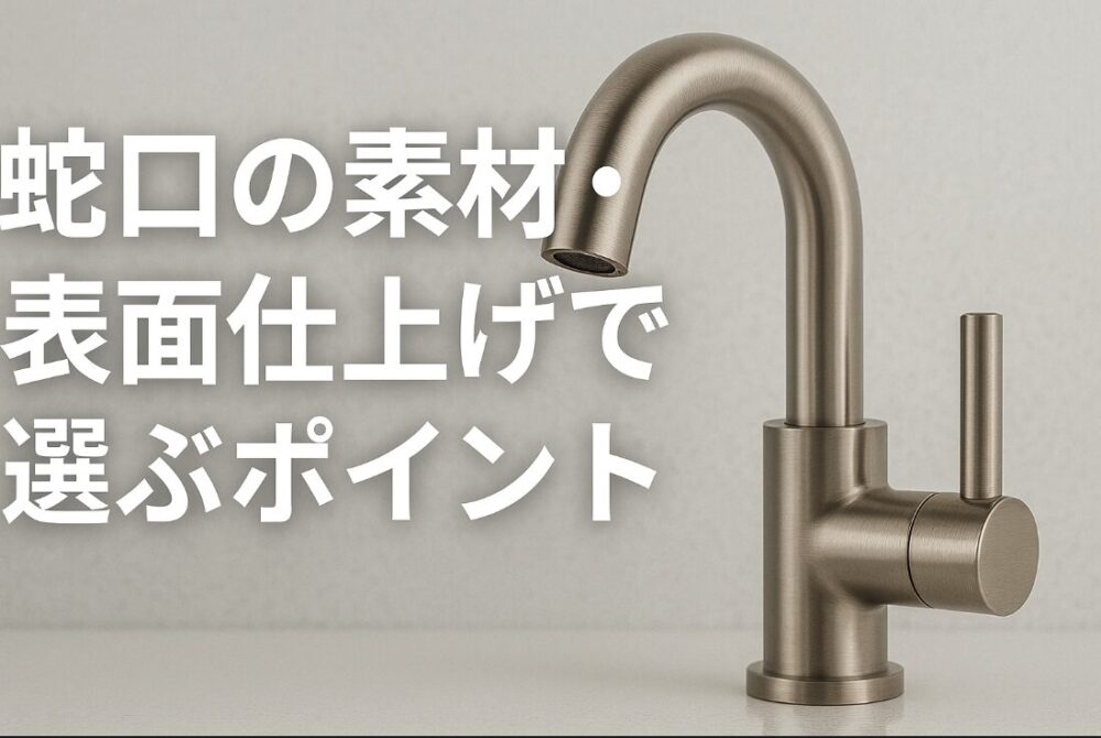 蛇口の素材・表面仕上げで選ぶポイント