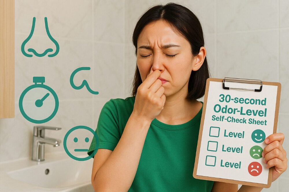 レベル2:洗面所に入った瞬間に感じる中度の臭い
