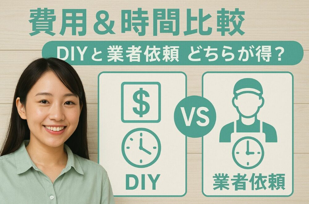 【費用&時間比較】DIY と業者依頼どちらが得?