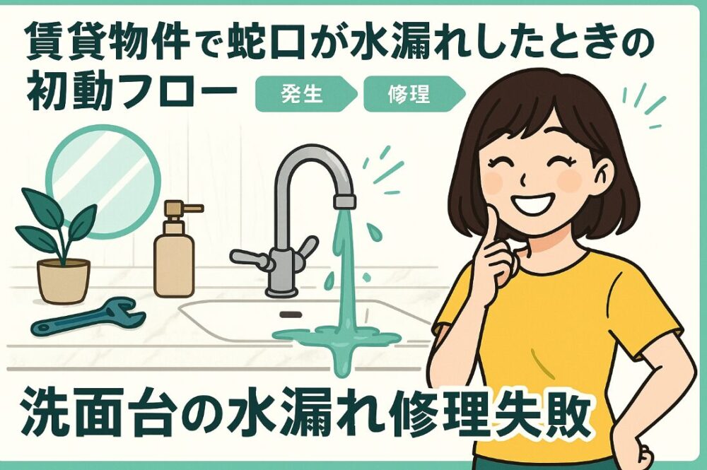 賃貸物件で蛇口が水漏れしたときの初動フロー