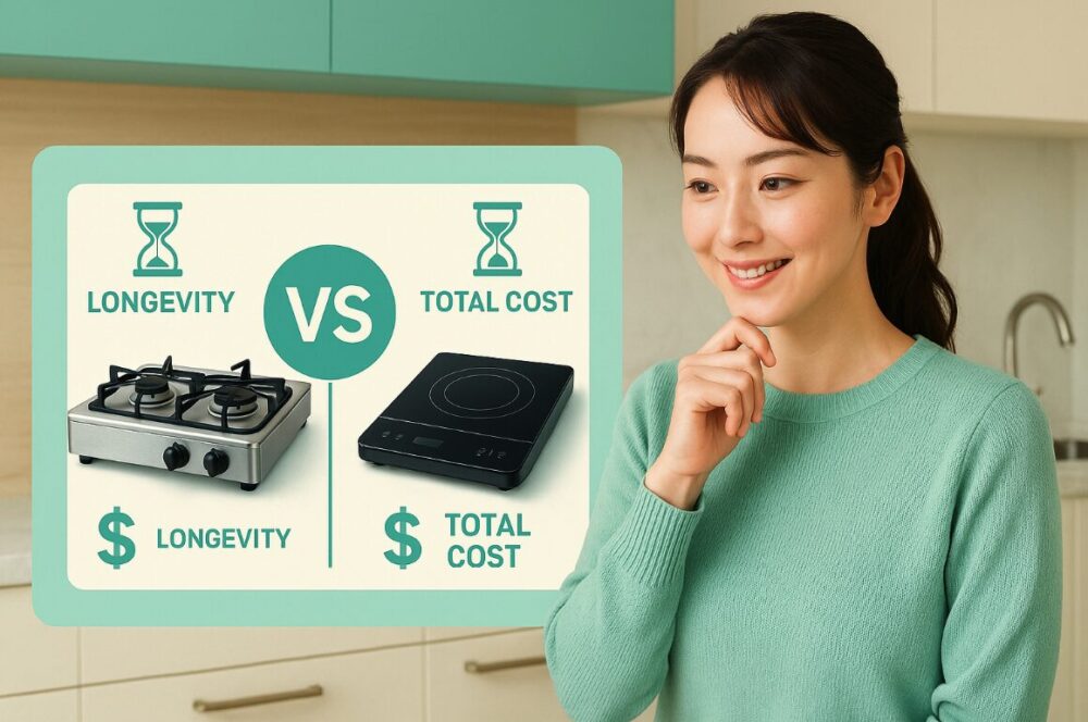 ガスコンロ vs IHクッキングヒーター 寿命と総コスト比較