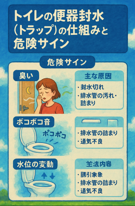 封水（トラップ）の仕組みと危険サイン
