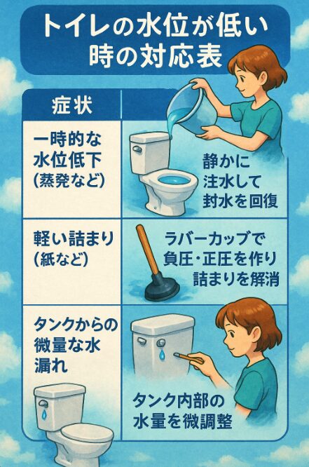 症状×対処の対応表（DIY/業者の境界）