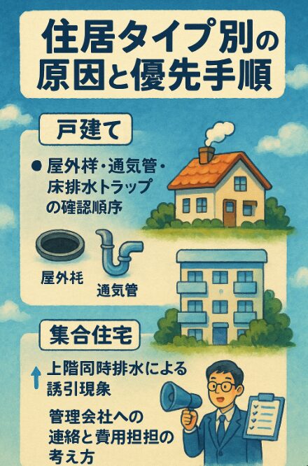 住居タイプ別の原因と優先手順