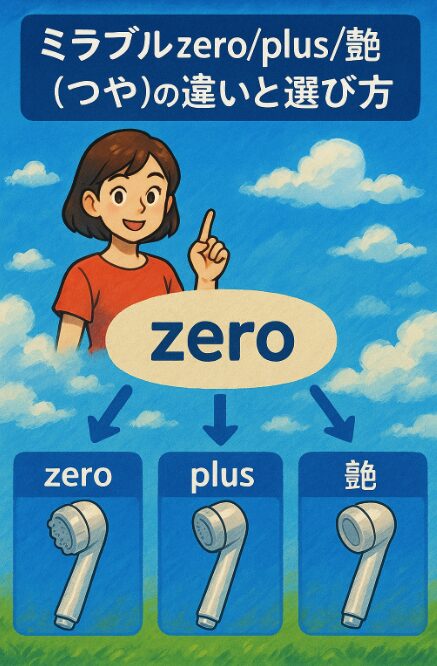 ミラブルzero/plus/艶(つや)の違いと選び方
