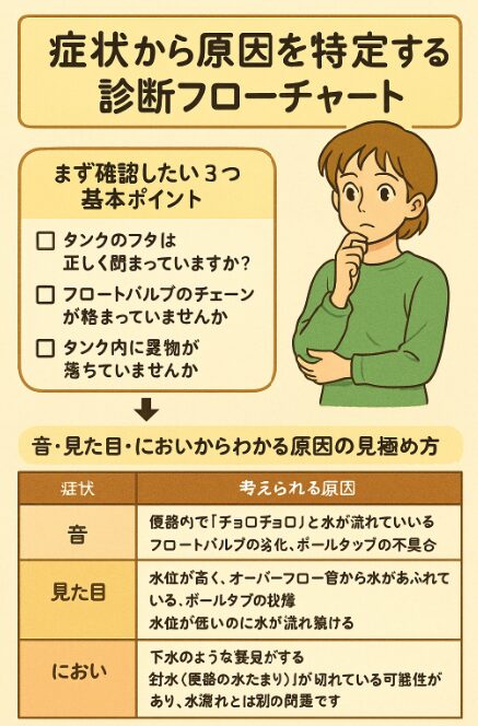 症状から判断できる原因診断フローチャート
