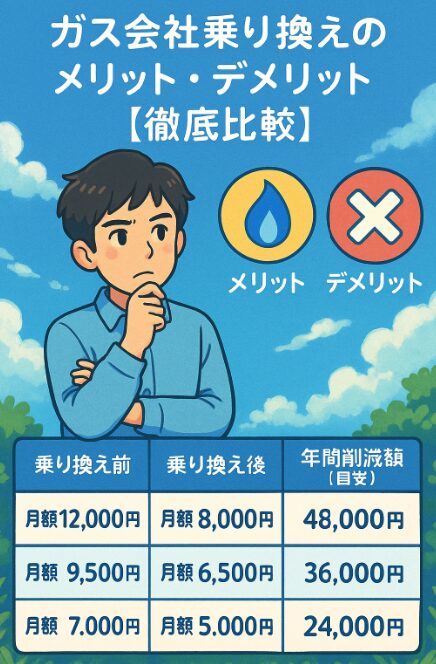 ガス会社乗り換えのメリット・デメリット【徹底比較】