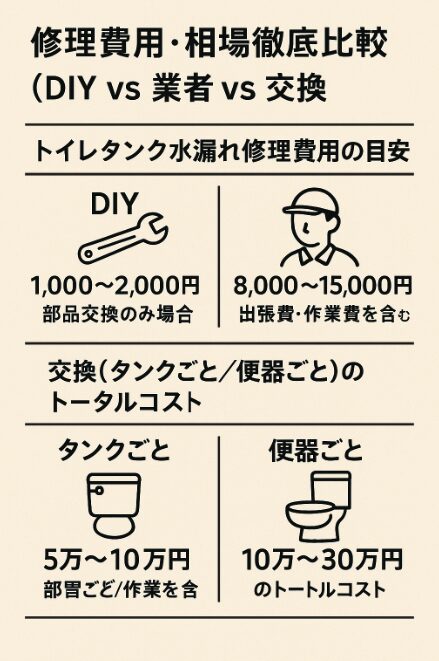 修理費用・相場徹底比較（DIY vs 業者 vs 交換）