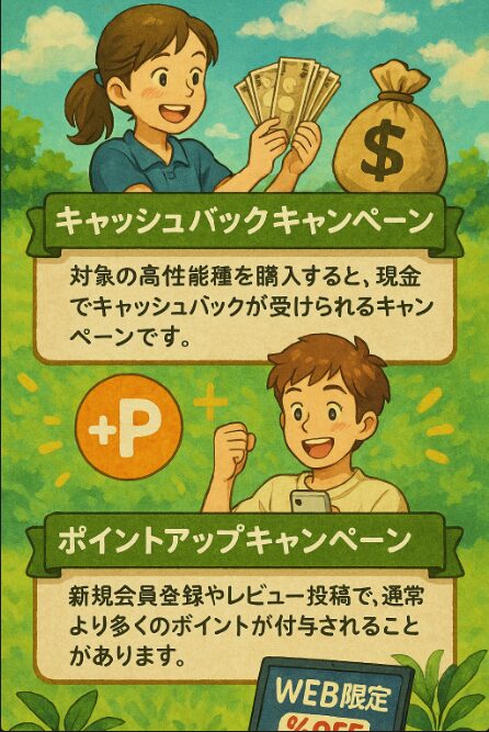 キャンペーン・クーポン・WEB割情報