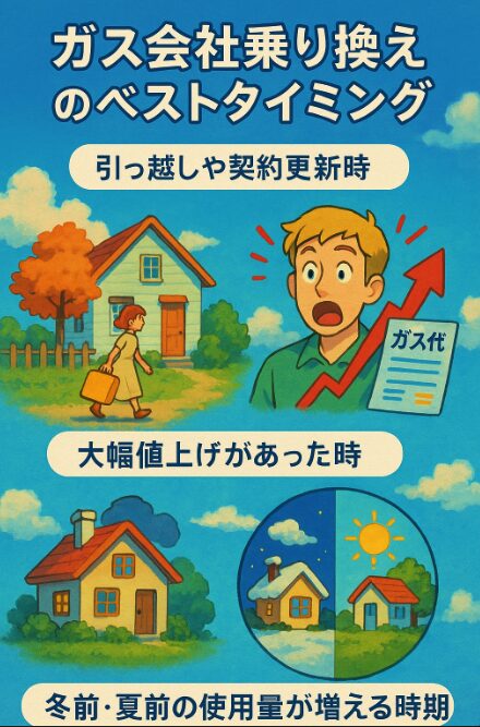 ガス会社乗り換えのベストタイミング