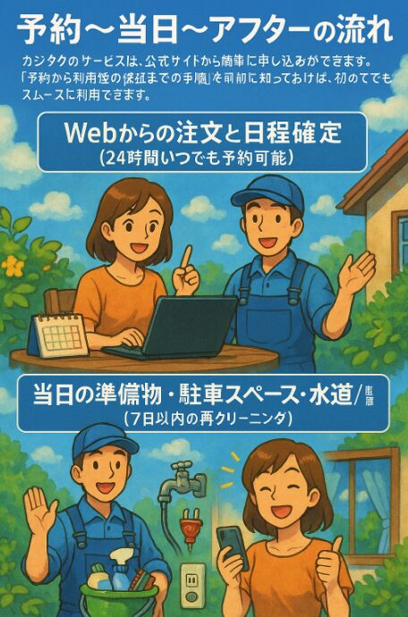 予約~当日~アフターの流れ