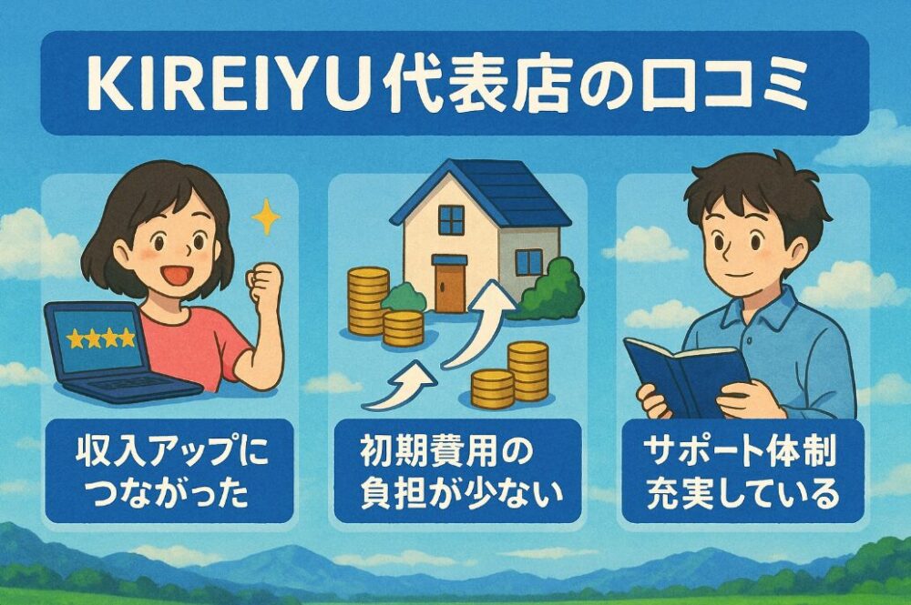 KIREIYU代理店の口コミ