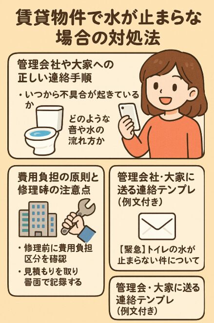 賃貸物件で水が止まらない場合の対処法