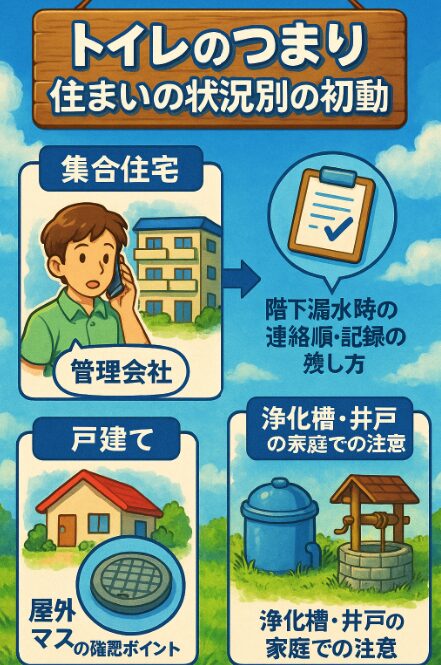 住まいの状況別の初動
