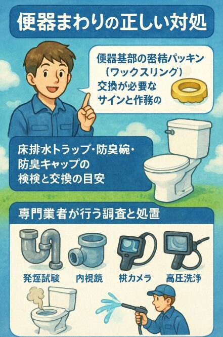便器まわりの正しい対処（DIYの上限とプロの作業）