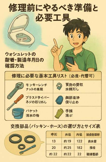 修理前にやるべき準備と必要工具 