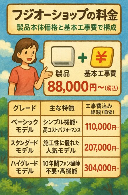 フジオーショップの費用と分割払い