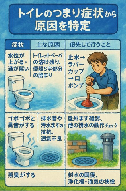 症状から原因を特定（早見表）