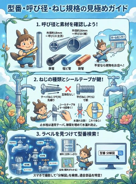 Guide-to-determining-model-numbers,-nominal-diameters,-and-thread-standards