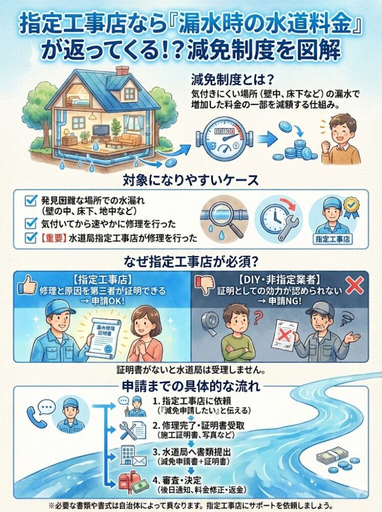 If-you-use-a-designated-construction-company,-there-is-a-chance-that-the-water-bill-for-the-leak-will-be-refunded.