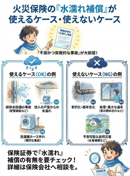 Cases-where-fire-insurance's-"water-damage-compensation"-can-be-used-and-cases-where-it-cannot-be-used