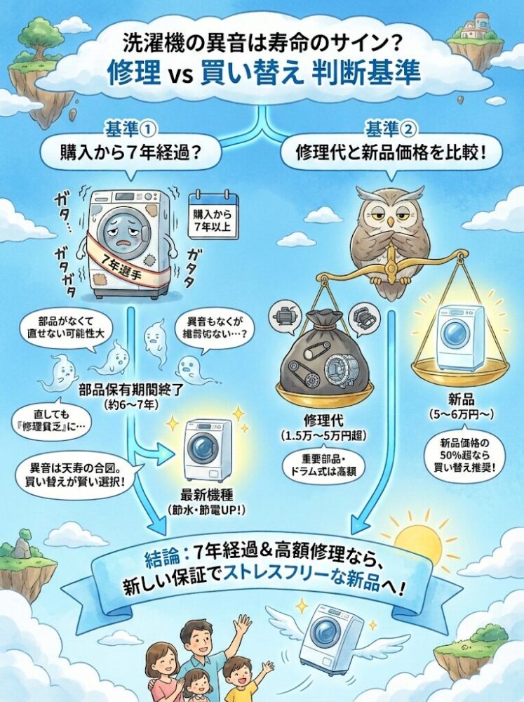 If-it's-still-noisy,-is-it-a-sign-of-"lifespan"?-Criteria-for-deciding-between-repair-and-replacement