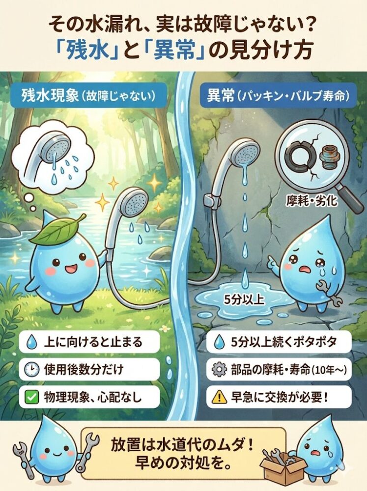 Is-that-water-leak-actually-a-malfunction?-How-to-distinguish-between-"residual-water"-and-"abnormality"