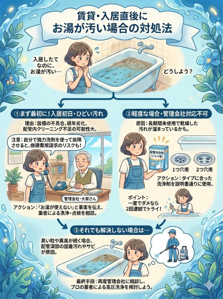 What-to-do-if-the-hot-water-is-dirty-right-after-moving-into-a-rental-property