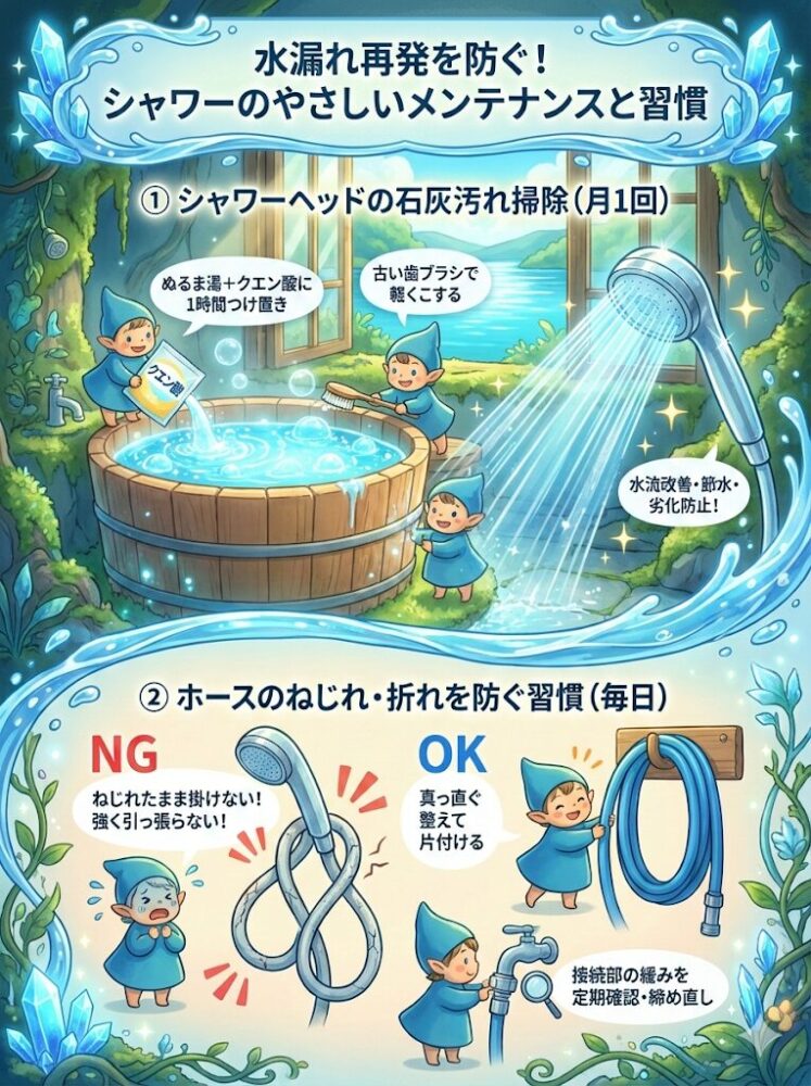 Maintenance-to-prevent-recurrence-of-water-leaks-and-precautions-after-use