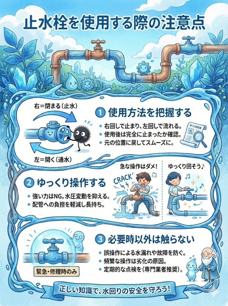 Precautions-when-using-a-water-stop-valve