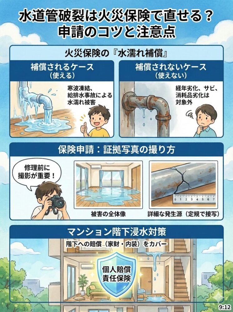 Can-a-burst-water-pipe-be-repaired-with-fire-insurance?-Tips-and-things-to-note-when-applying