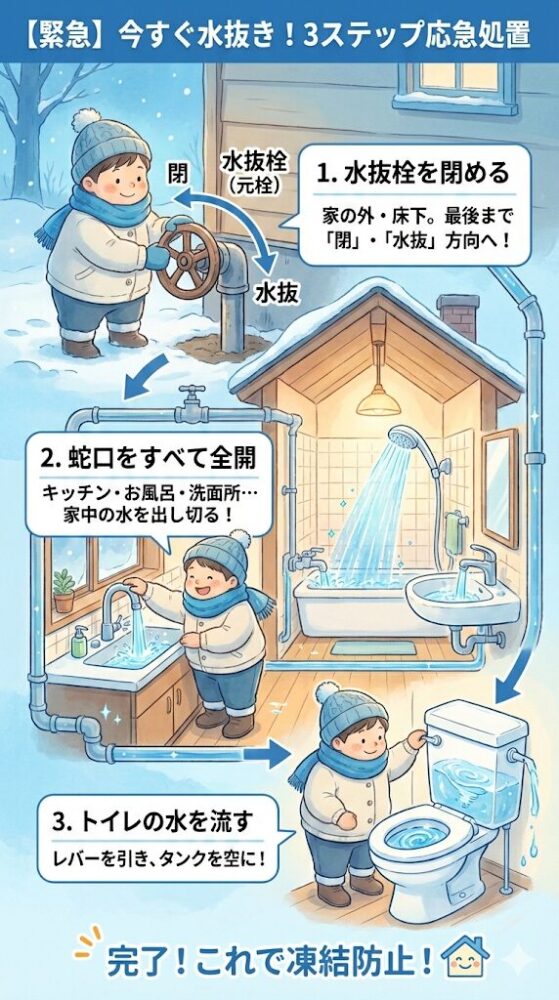 [For-those-who-want-to-drain-water-immediately]-Summary-and-First-Aid-Box
