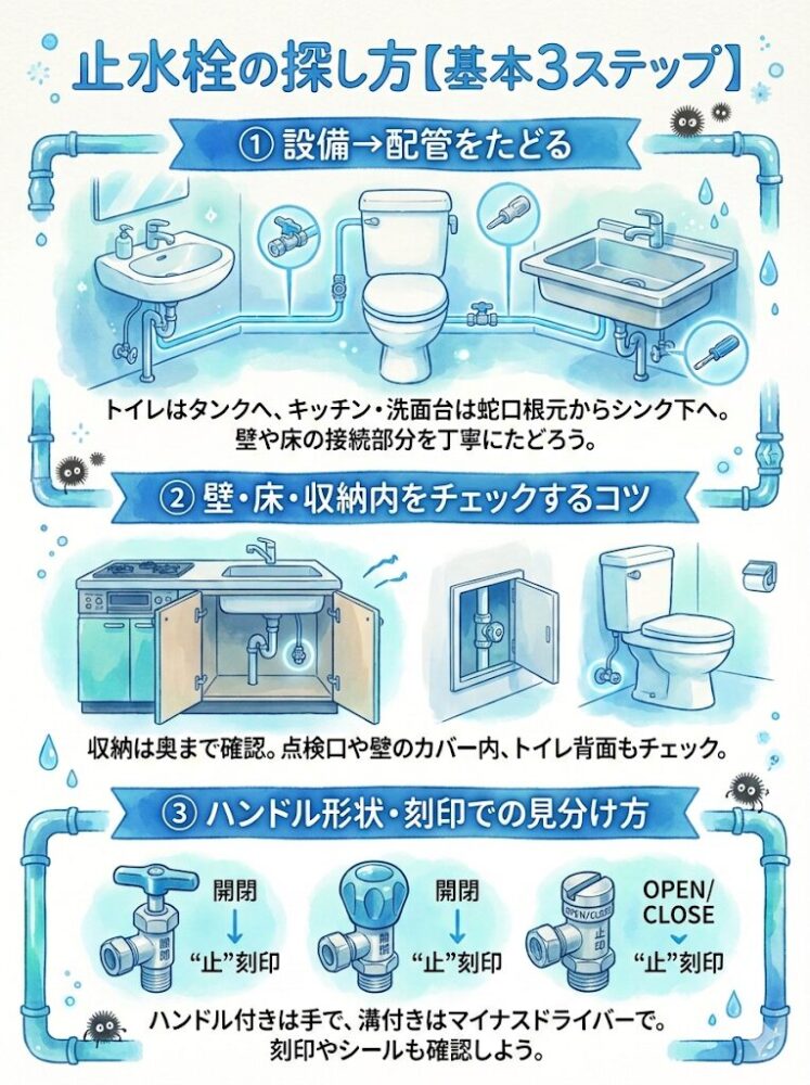 How-to-find-the-stop-valve-[Basic-3-steps]