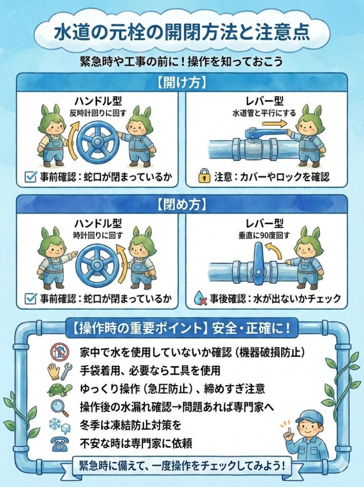 How-to-open-and-close-the-main-water-valve-and-precautions