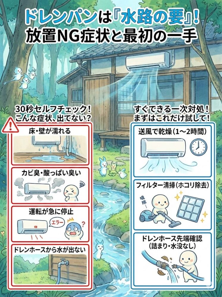 First,-the-conclusion:-the-drain-pan-is-the-"key-to-the-waterway."-Symptoms-of-not-leaving-it-and-the-first-steps