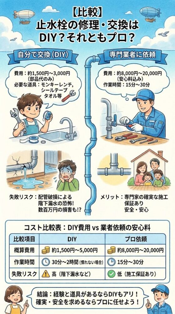 [Comparison]-Should-you-repair-or-replace-your-water-stop-valve-yourself-or-should-you-do-it-with-a-professional?