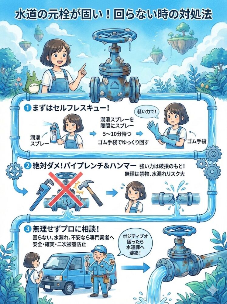 What-to-do-if-the-main-valve-is-stiff,-won't-turn,-or-the-water-won't-stop