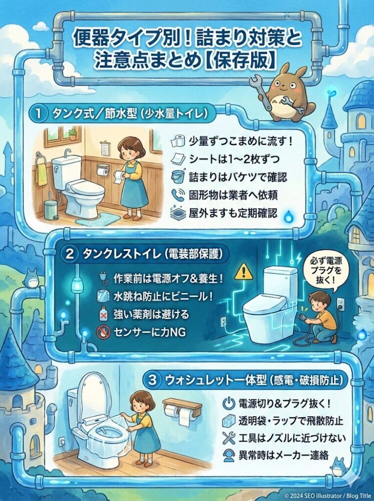 Measures-to-prevent-clogs-and-precautions-for-different-toilet-types