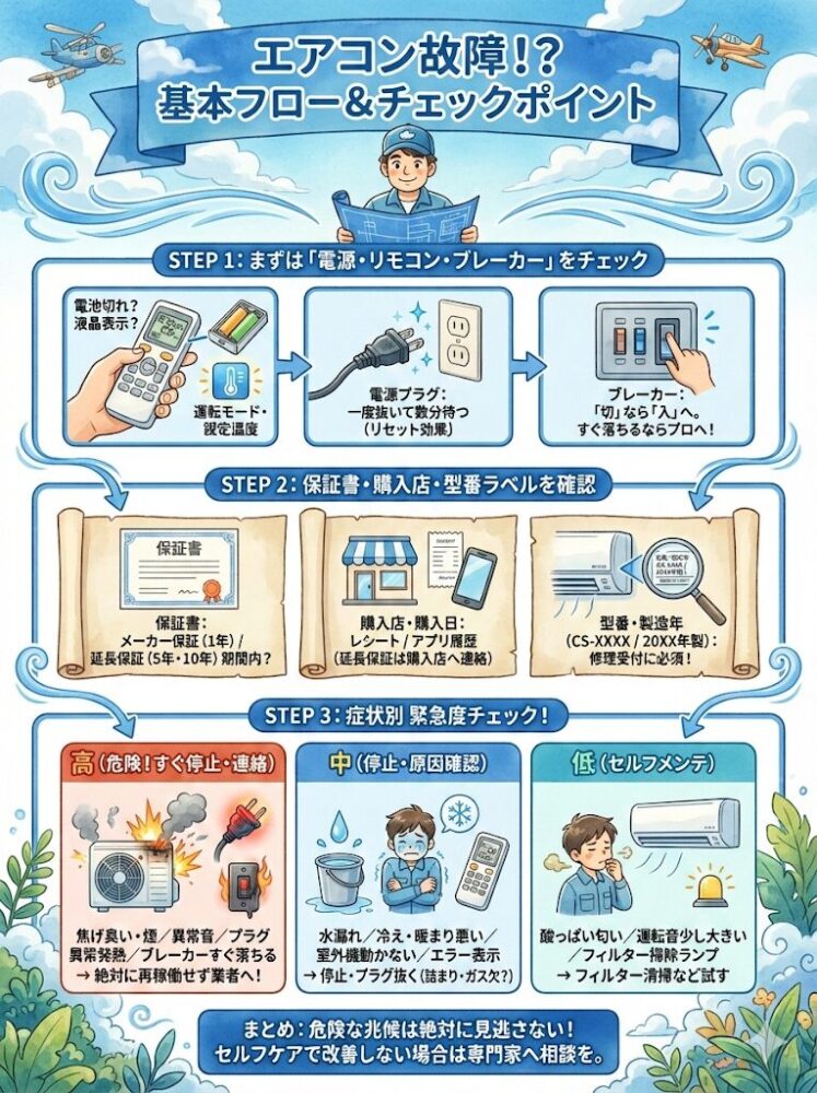 Basic-flow-when-your-air-conditioner-breaks-down