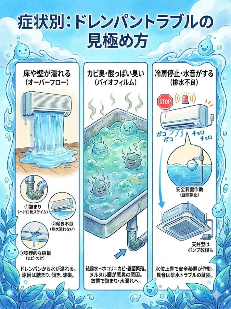 Symptoms:-How-to-identify-drain-pan-problems