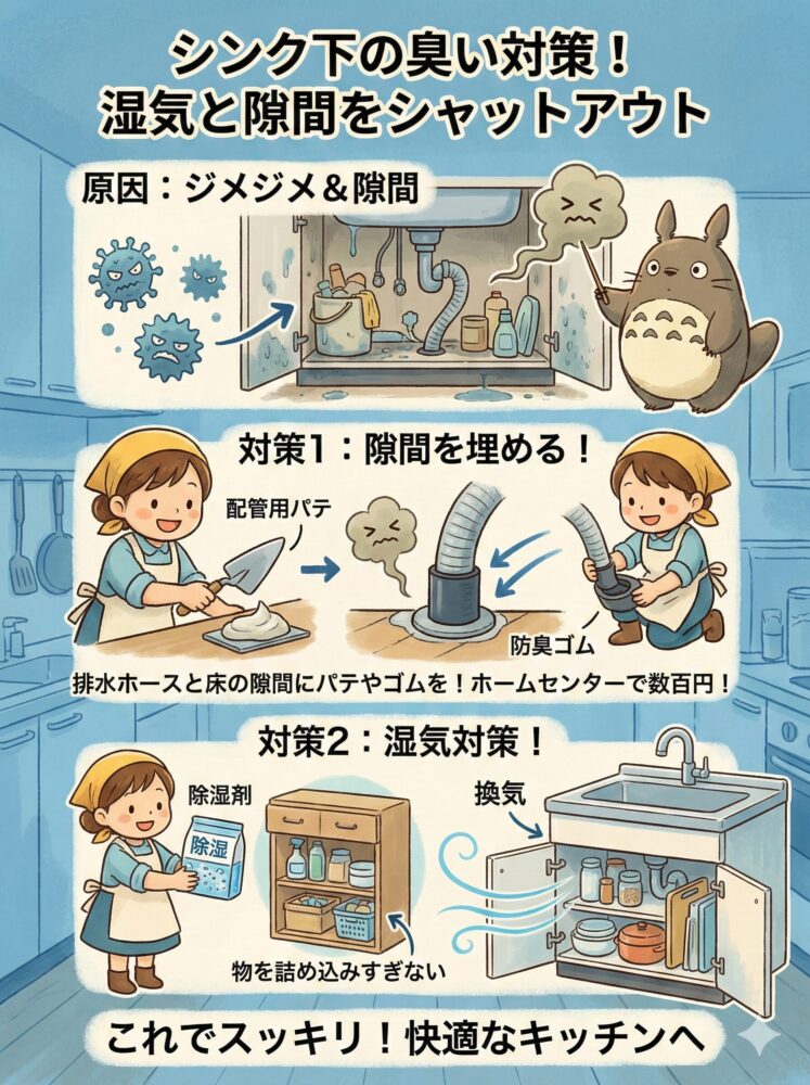 Blocks-moisture-and-gaps-under-the-sink-to-eliminate-sewer-odors