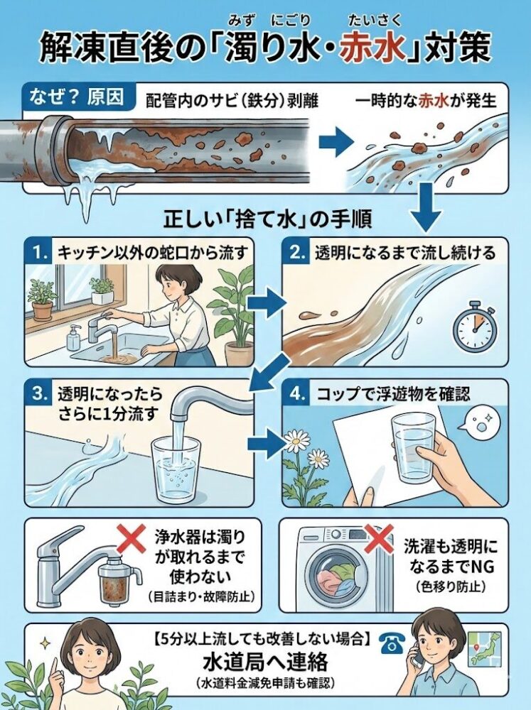 Cloudy/red-water-appears-immediately-after-thawing!-Is-it-safe-to-drink?-Explains-the-correct-way-to-deal-with-it
